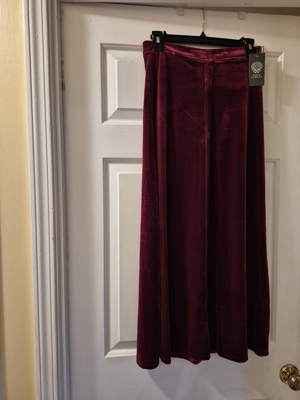 Vince Camuto Velvet Maxi Skirt - Burgundy